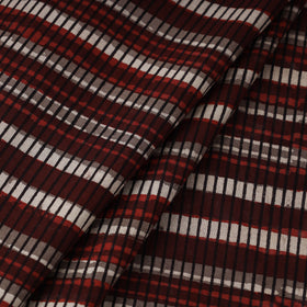 Cotton Maroon Bagru Block Print fabric