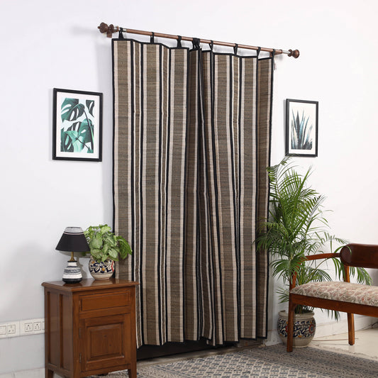 Black - Madur Grass Handwoven Door Curtain of Midnapore (7 x 4 in)