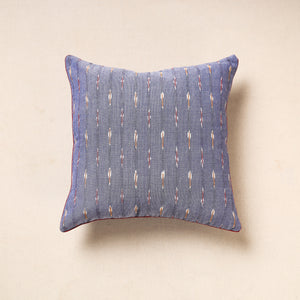 Blue - Pochampally Ikat Cotton Cushion Cover (16 x 16 in) 21