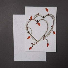 Flower Art Handmade Paper Greeting Card 