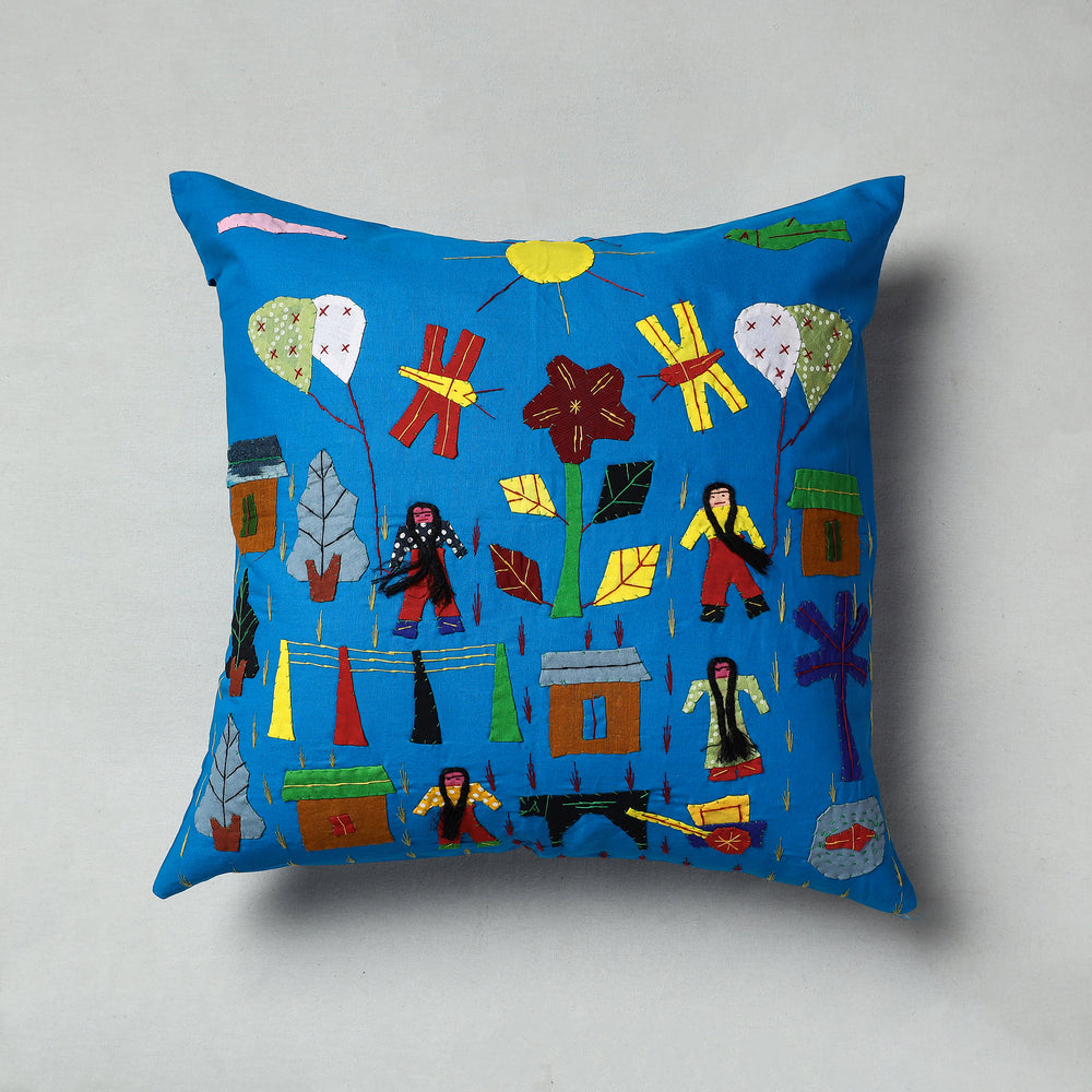 Applique Work Cushion Cover 