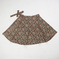 Block Printed Cotton Wrap Around Kalamkari Skirt 06