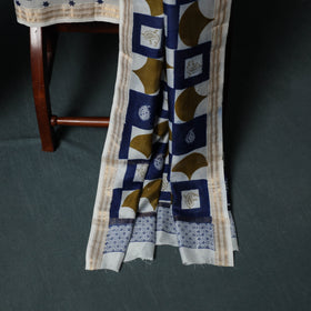 Bagh Hand Block Print Maheshwari Silk 3pc Unstitched Dress Material Suit Set 44