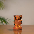 Buy Owl - Traditional Burdwan Wood Craft Handpainted Sculpture (Small) 11 Online at iTokri.com
