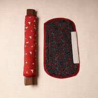 Bengal Kantha Work Handmade Fridge Handle Cover (Set of 2) 06