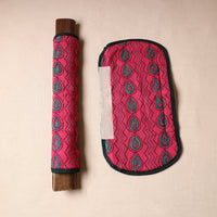 Bengal Kantha Work Handmade Fridge Handle Cover (Set of 2) 07