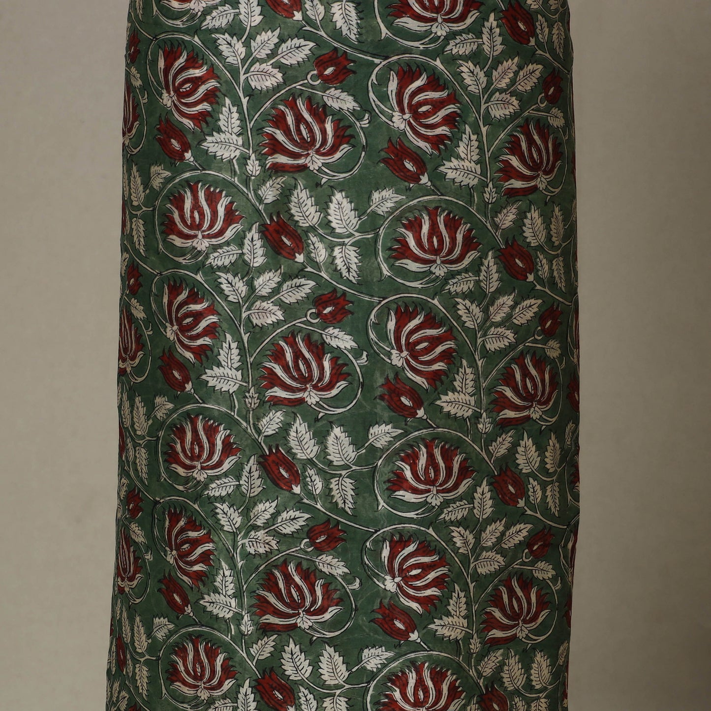 Green - 3pc chanderi silk unstitched sanganeri dress