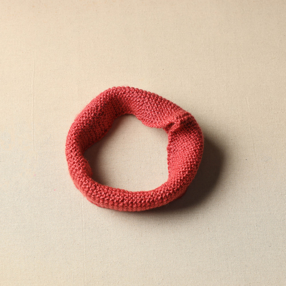 Red - Kumaun Hand Knitted Woolen Warm Headband 08