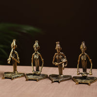 Musician (Female) - Tribal Odisha Dokra Art Decor Item (set of 4)