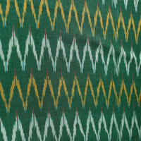 Green - Pochampally Ikat Weave Cotton Fabric 15