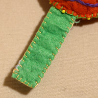 Candy - Handcrafted Embroidered Felt & Beadwork Paperweight