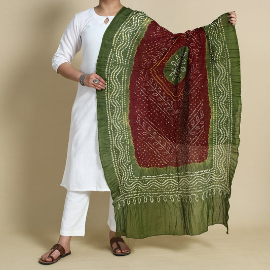 Multicolor - Kutch Bandhani Tie-Dye Cotton Dupatta