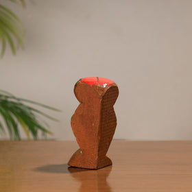 Owl - traditional burdwan wood craft handpainted sculpture