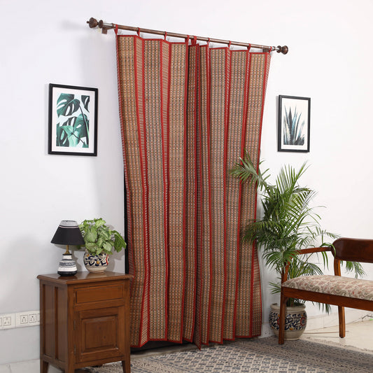 Red - Madur Grass Handwoven Door Curtain of Midnapore (7 x 4 in)