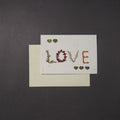 Love - Flower Art Handmade Paper Greeting Card 