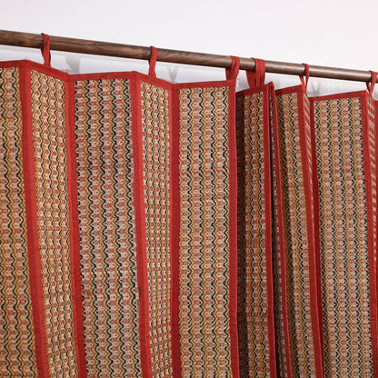 Red - Madur Grass Handwoven Door Curtain of Midnapore (7 x 4 in)