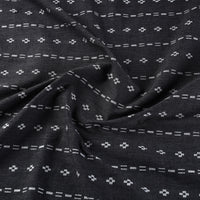 Black - Jacquard Prewashed Cotton Fabric 01