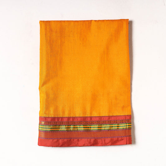 Orange - Kanchipuram Cotton Precut Fabric (1.9 Meter)