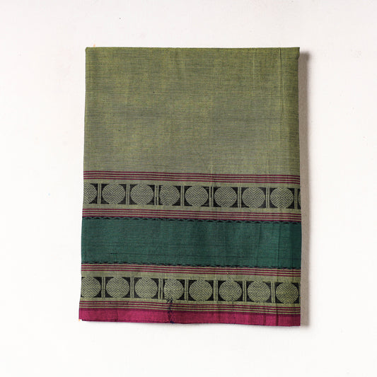 Green - Kanchipuram Cotton Precut Fabric (1.85 Meter)
