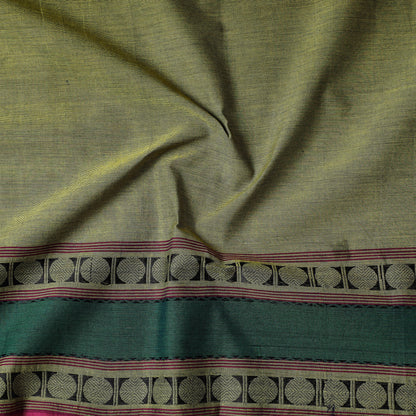 Green - Kanchipuram Cotton Precut Fabric (1.85 Meter)