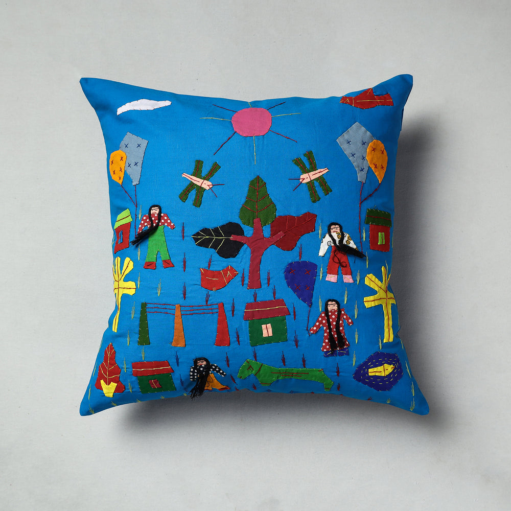 Applique Work Cushion Cover 