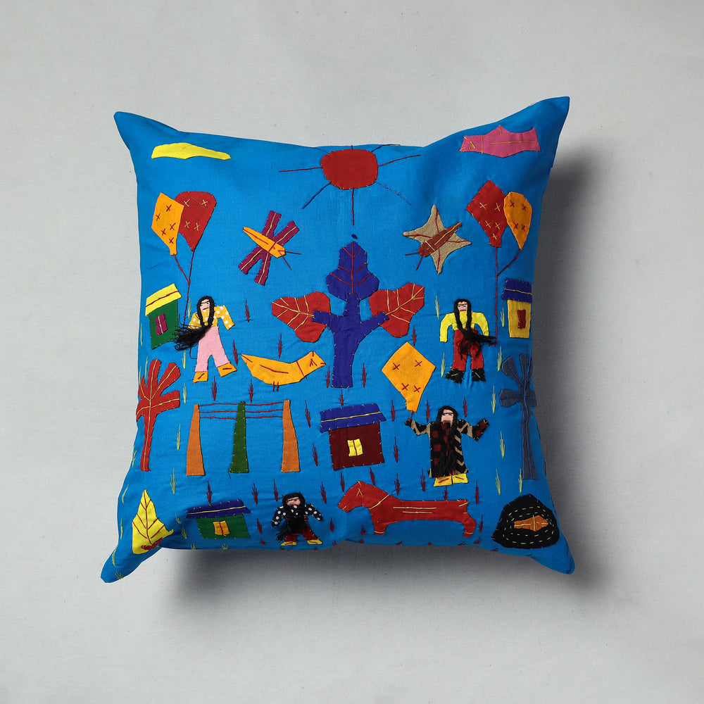 Applique Work Cushion Cover 