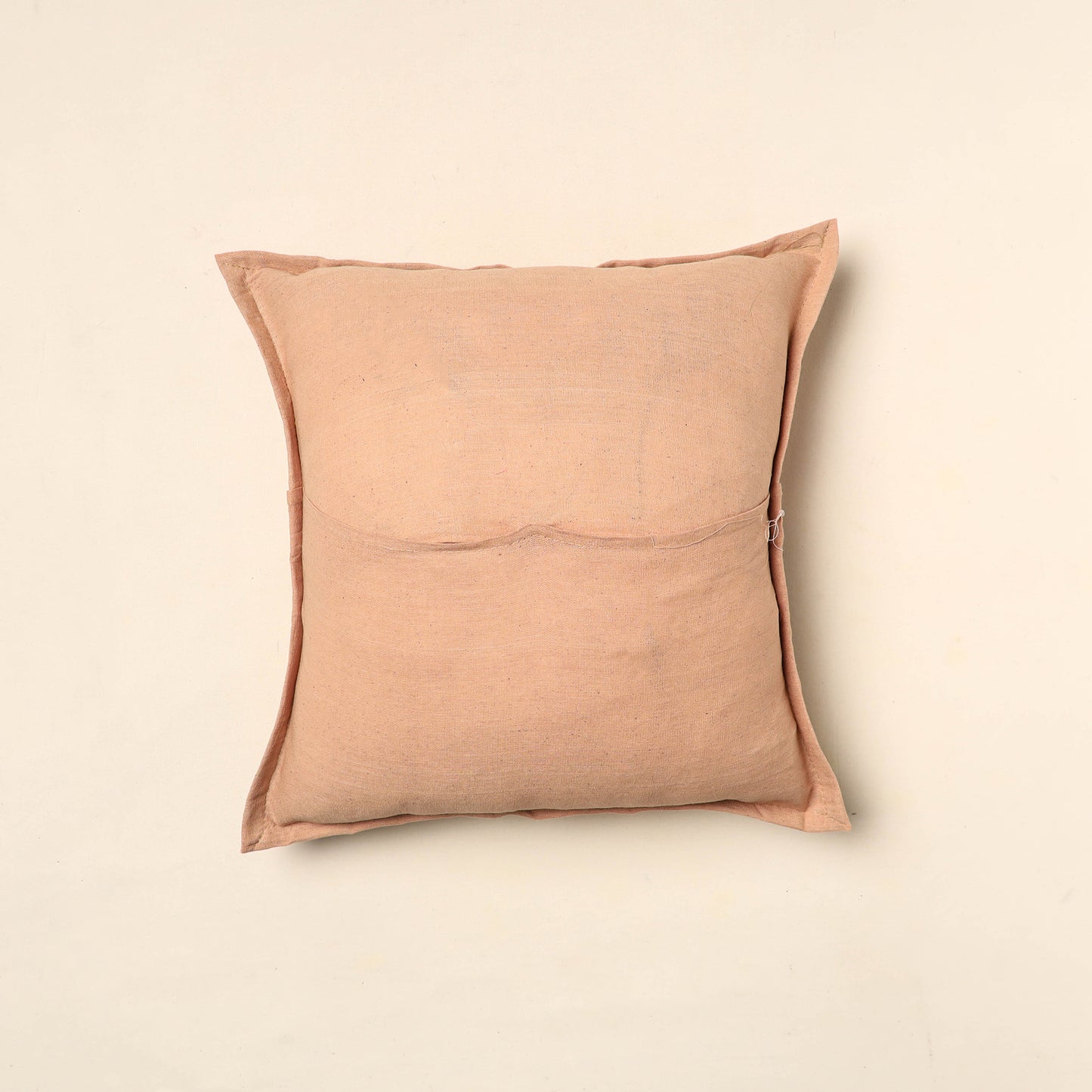 Beige - Elegant Khambadiya Patchwork Cushion Cover (16 x 16 in) 04