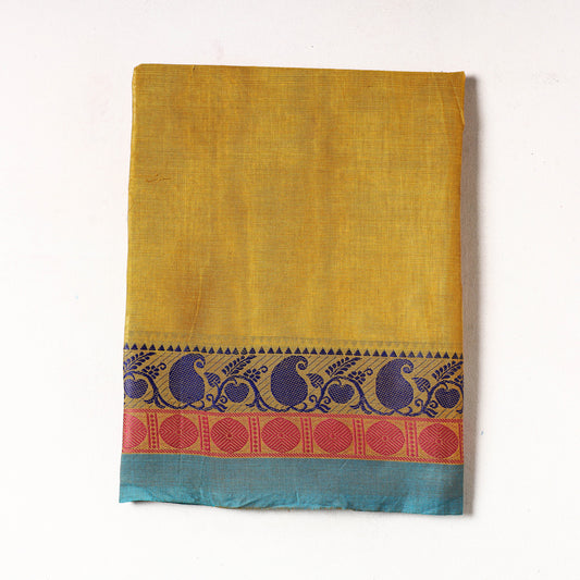 Yellow - Kanchipuram Cotton Precut Fabric (1.85 Meter)