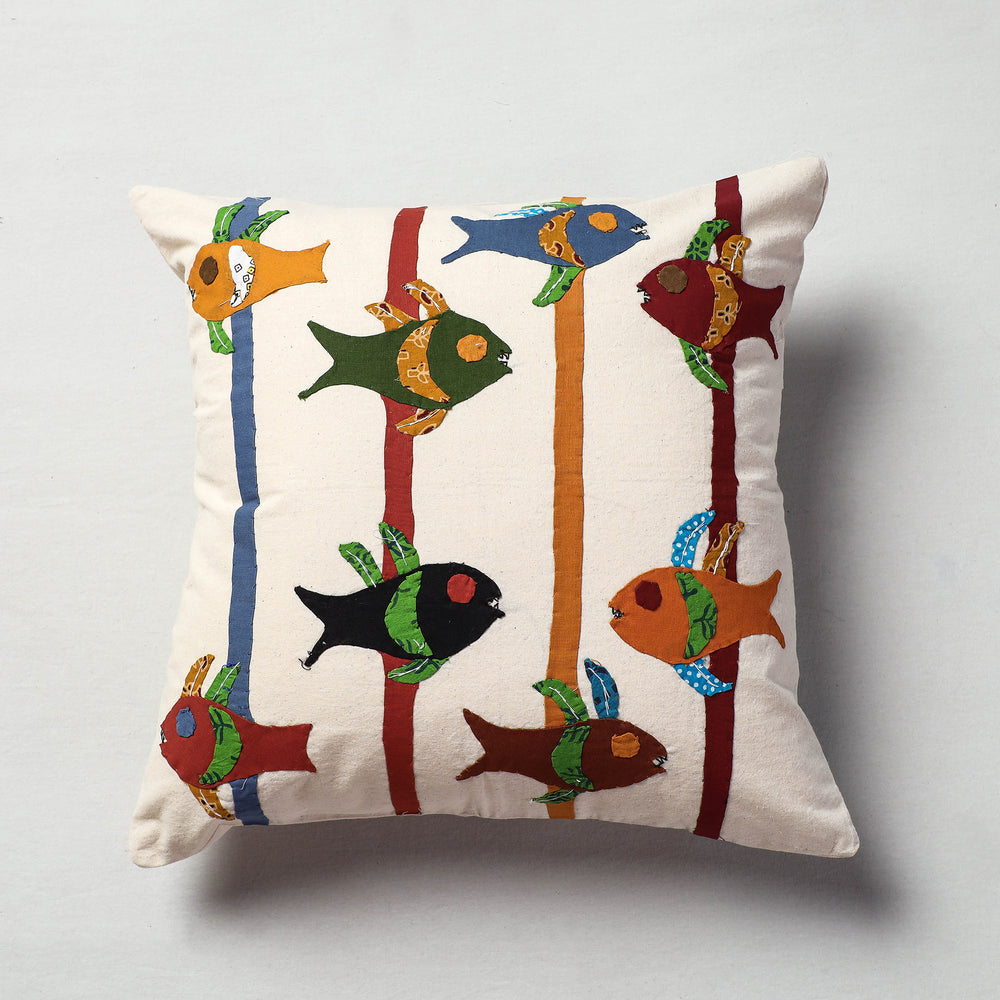 Applique Work Cushion Cover