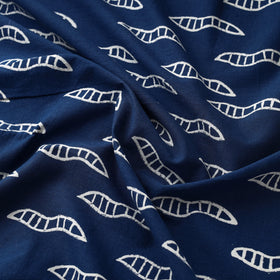 Blue Traditional Indigo Bagru Print Fabric from Rajasthan
