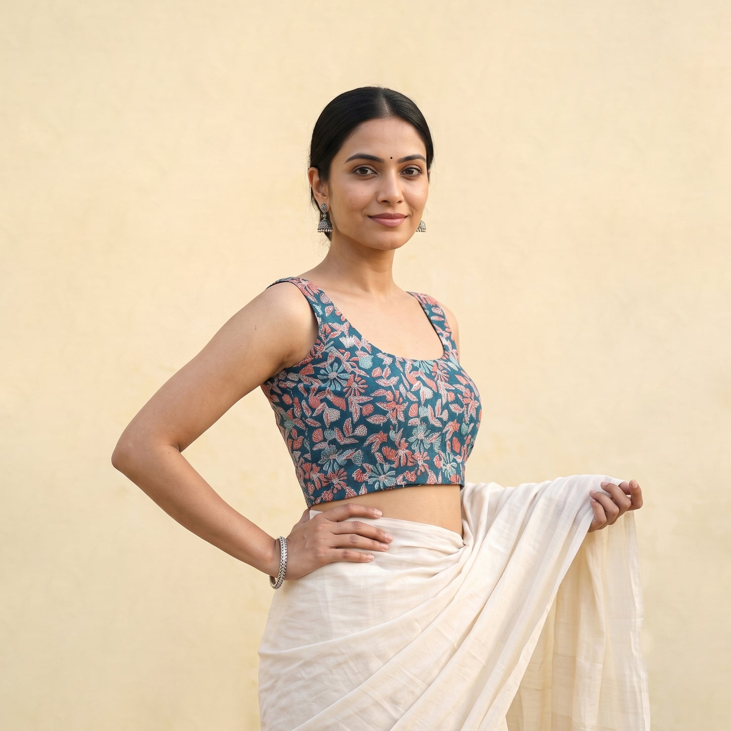 Sanganeri Hand Block Print Cotton Readymade Blouse 18