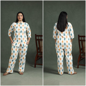 Pochampally Ikat Cotton Night Suit Set for Women 02