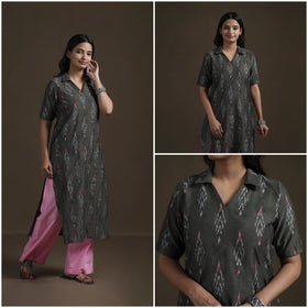 Pochampally Ikat Cotton Straight Kurta for Women 11