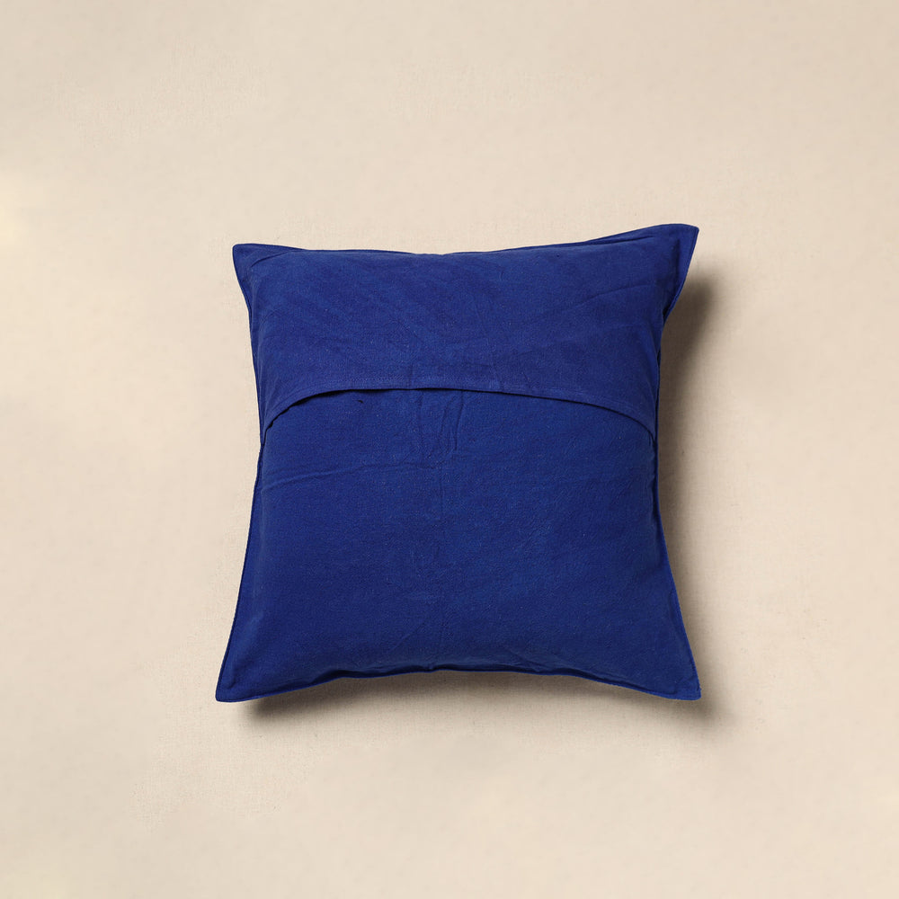 Blue - Urmul Kashida Stitch Handloom Cotton Cushion Cover 33