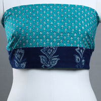 Blue - Block Printed Cotton Akola Blouse Piece 13