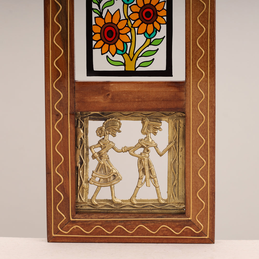 Pushpa - Kalamkari Flowers Wall Art Frame