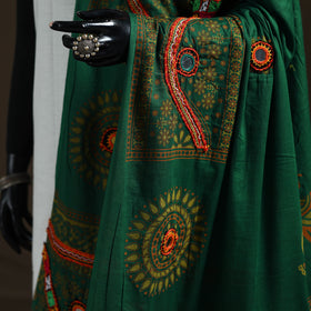 Kutch Hand Embroidered Mirror Work Printed Cotton Dupatta 10
