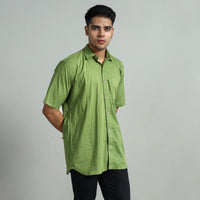 Plain Cotton Men Half Sleeve Shirt 04