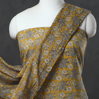 Yellow - 3pc Kalamkari Print Cotton Dress Material 01