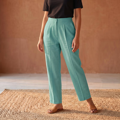 Flex Cotton Elasticated Plain Pant for Women 01