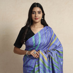  Leheriya Tie-Dye Tussar Silk Handloom Saree Online 