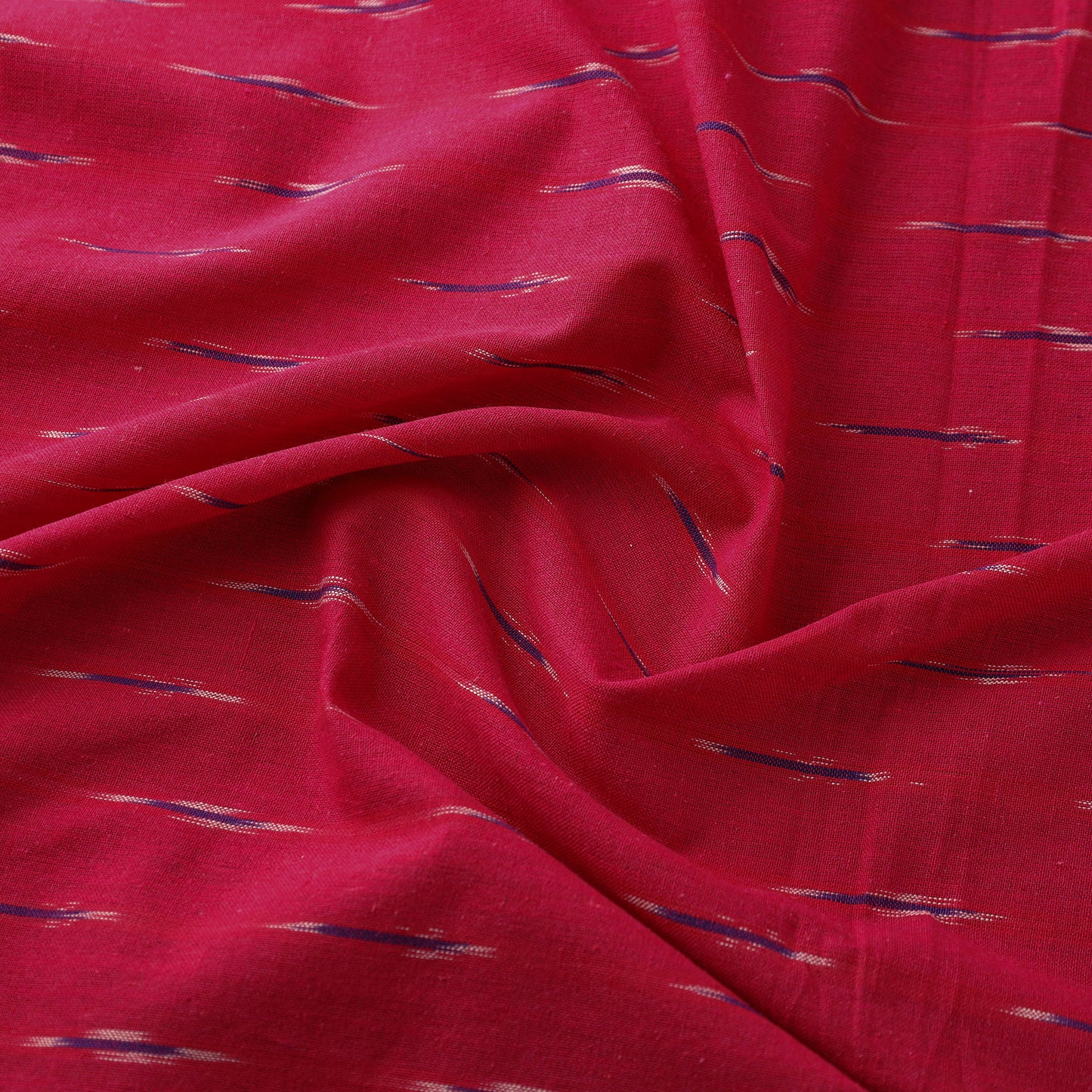 Pink - Pure Cotton Pochampally Ikat Fabric 08