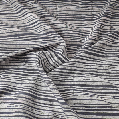 Grey - Hand Batik Printed Pure Cotton Fabric 05