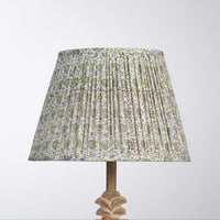 White Green Sanganeri Block Print Empire Lampshade