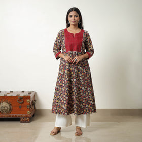  Straight Cotton Kalamkari Kurta for Women 