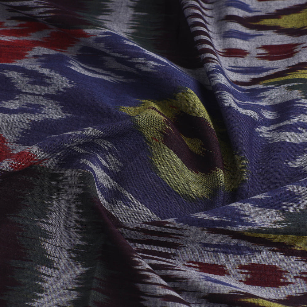 Multicolor - Central Asian Pochampally Ikat Handloom Cotton Fabric 02