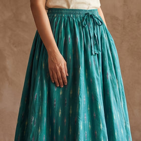 Pochampally Ikat 24 Kali Cotton Long Skirt 03