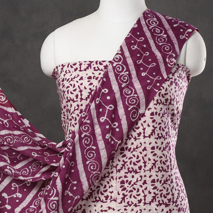 3pc Kutch Batik Printed Cotton Suit Material Set 02