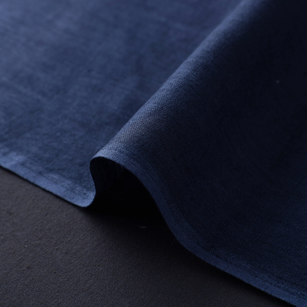 Blue - Handloom Pure Linen Bhagalpuri Fabric 04