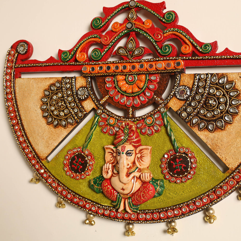 Ganesha - Diwali Decor Handpainted Wooden Wall Frame